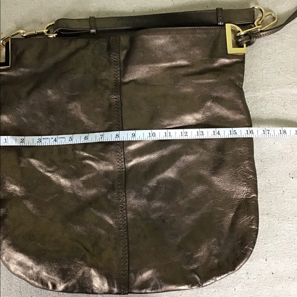 Badgley Mischka Women Handbag Bronze top handle Hobo bag EUC Fall, Boho Metallic - Picture 5 of 9